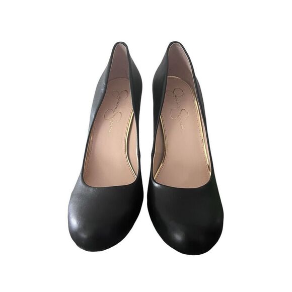Jessica Simpson black heeled pumps size 9M - Picture 5 of 8